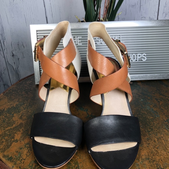 MICHAEL Michael Kors White/Brown/Blue Leather - Picture 2 of 8